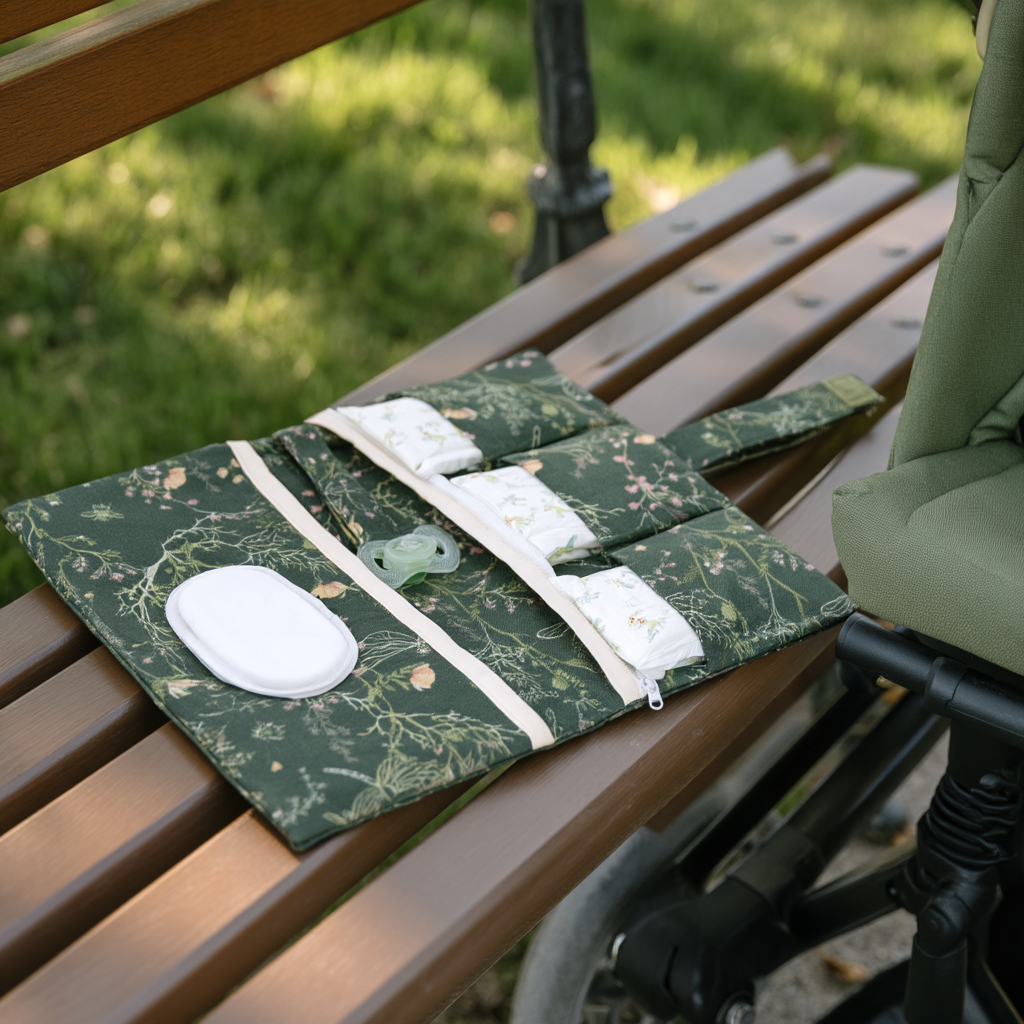 Torbica za plenice Secret Garden Green (KikkaBoo)