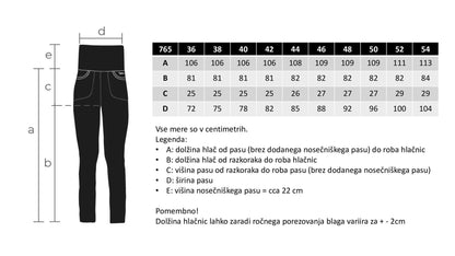 Nosečniške dolge hlače z žepi (tanke) LUMIÉ