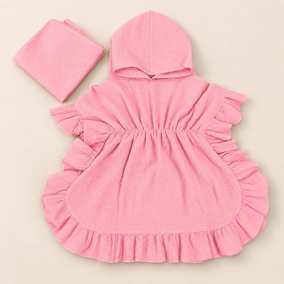Darilni komplet poncho - roza