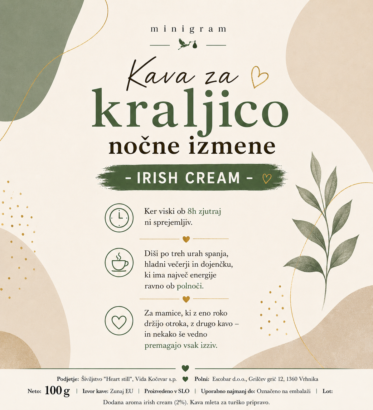 Kava za kraljico nočne izmene – Irish Cream