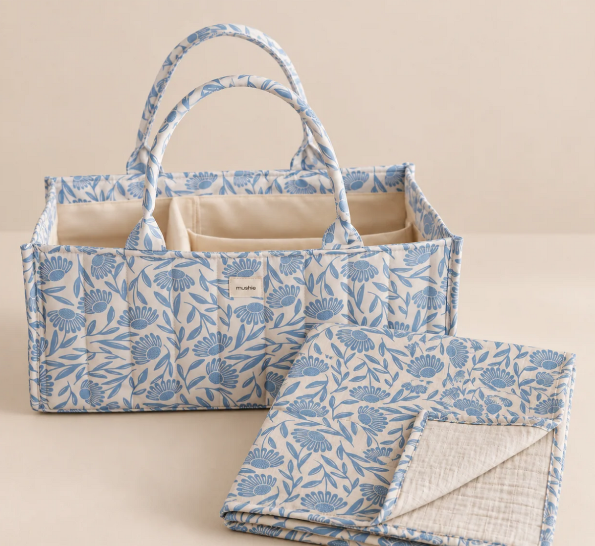 Organizator za pleničke Blue Flowers (Mushie)