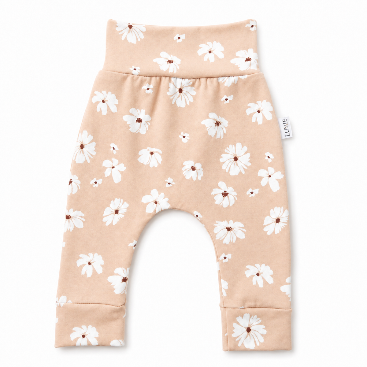 Otroške hlače LUMIÉ – soft pink rožice