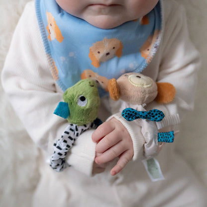 Ziggle Baby plišasta zapestna ropotuljica - kuža