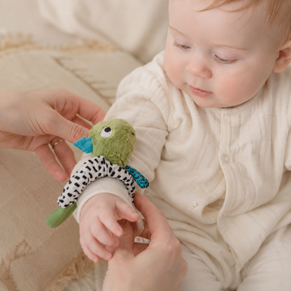 Ziggle Baby plišasta zapestna ropotuljica - dino